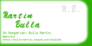martin bulla business card